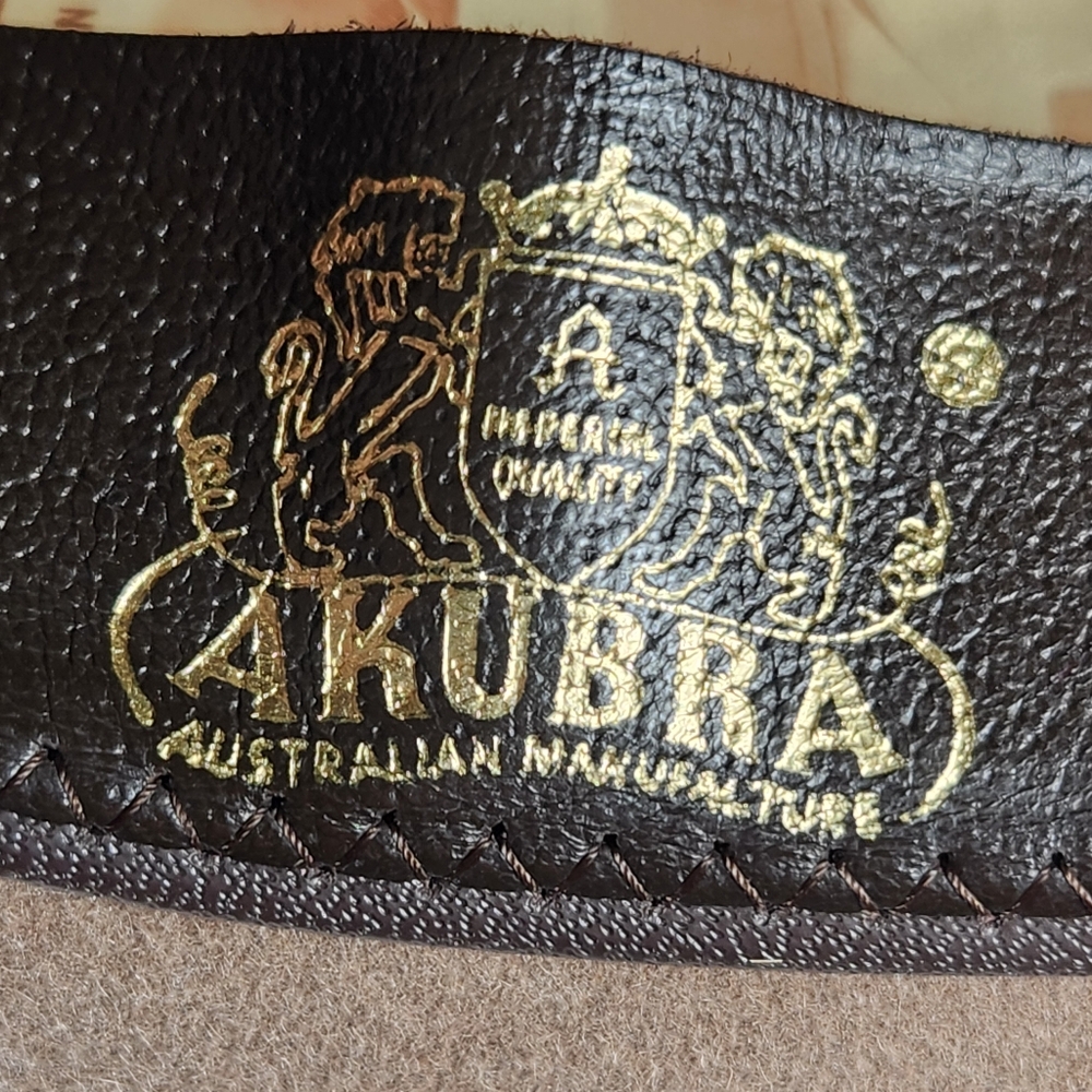 AKUBRA Drover Cowboy Hat Size 56 Brown Pure Rabbit Fur Felt Australian Western - Picture 10 of 13